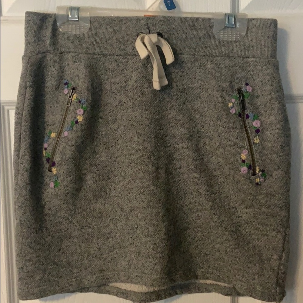 Custom hand embroidered skirt